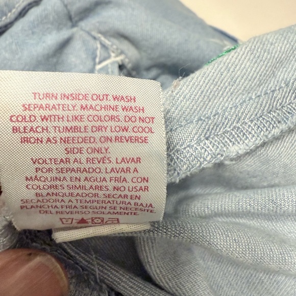 No Boundaries Light Blue Denim Overalls with Floral Embroidery Juniors XXL (19) - Picture 11 of 11